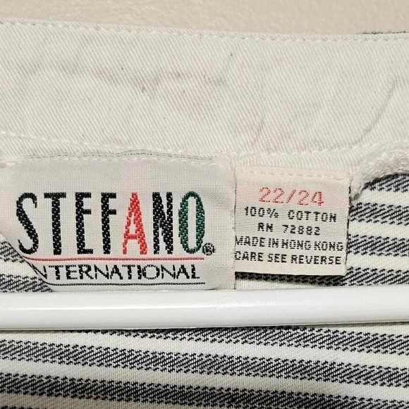 Vintage Stefano International Women's Size 22/24 Button Front Shirt Stripes - Picture 4 of 6